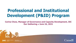 Professional and Institutional Development (P&ID) Program Overview