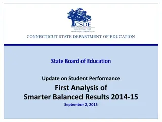 Connecticut Department of Education Student Performance Analysis 2014-15