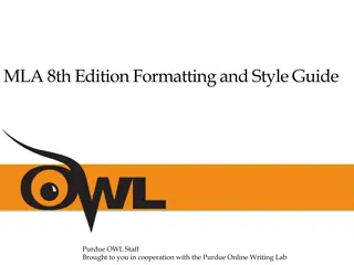 MLA 8th Edition Formatting and Style Guide: Overview and Guidelines