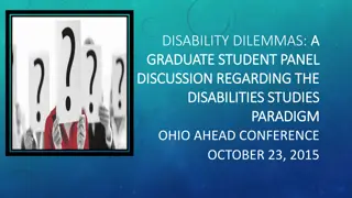 Graduate Student Panel Discussion on Disabilities Studies Paradigm