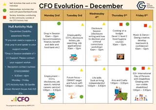 December Activities at CFO Evolution: Self, Relationships, Society Engagement