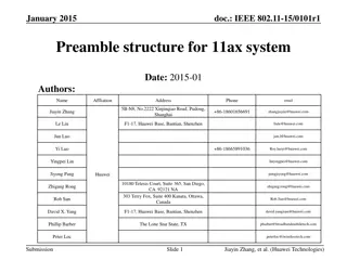 IEEE 802.11-15/0101r1 Preamble Structure for 11ax System