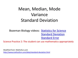 Descriptive Statistics: Mean, Median, Mode, Variance, and Standard Deviation