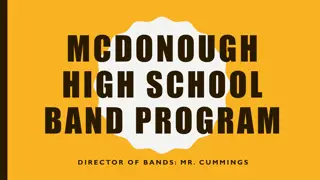 McDonough High School Band Program: Pathway to Musical Excellence