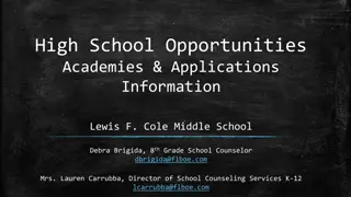 High School Academies Applications Information & Opportunities