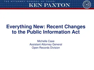 Recent Changes to the Public Information Act in Michigan