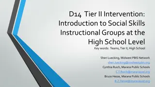 High School Social Skills Instructional Groups: Enhancing Teamwork