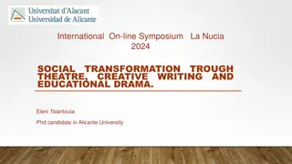 Exploring Social Theatre and Educational Drama Through Writing and Adaptation