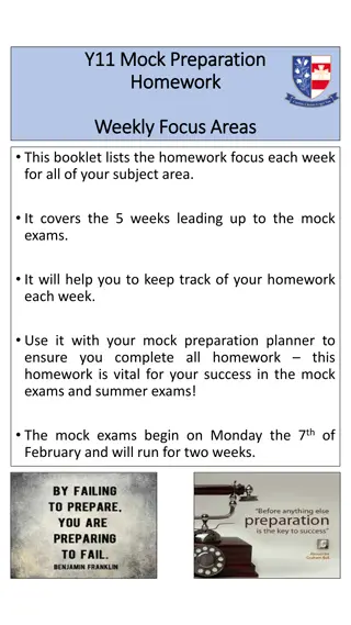 Comprehensive Y11 Mock Exam Preparation Homework Schedule