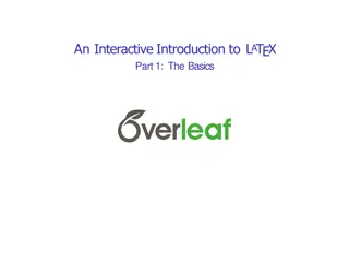 Interactive Introduction to LaTeX: Basics & Benefits