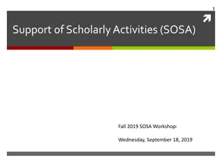 SOSA Scholarly Activities Workshop Fall 2019