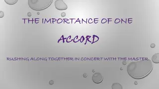 Importance of Unity in the First Century Church