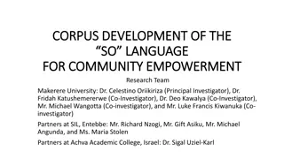 Corpus Development of the So Language for Community Empowerment