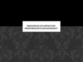Effective Performance Management Principles and Process Insights