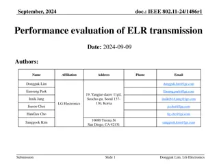 Performance Evaluation of ELR Transmission in IEEE 802.11-24/1486r1 Document