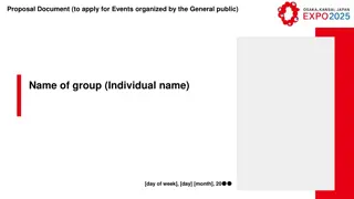 Event Proposal Document for Public Organized Events