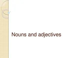 Nouns and Adjectives in Grammar