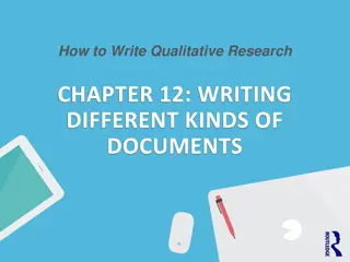 Crafting Effective Documents in Qualitative Research