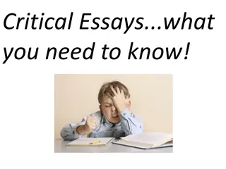 Mastering Critical Essays: Key Points and Structure