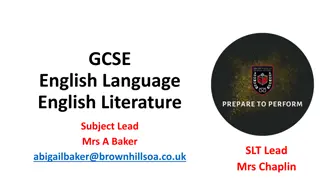 GCSE English Language and Literature Exam Details