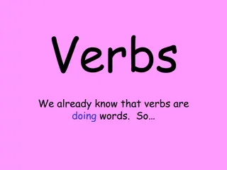 Spotting Verbs in Sentences and Verb Groups