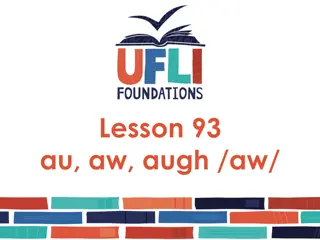 Master the Sounds: Lesson 93 on 'au', 'aw', and 'augh'