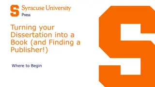 Turning Your Dissertation into a Book - Essential Steps and Tips