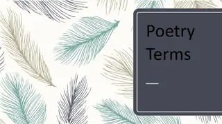 Exploring Poetry Terms and Literary Elements