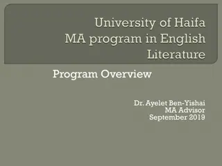 MA Program Overview - Track A and Track B Requirements