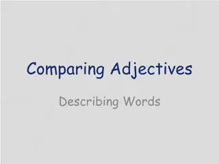 Comparing Adjectives and Describing Words