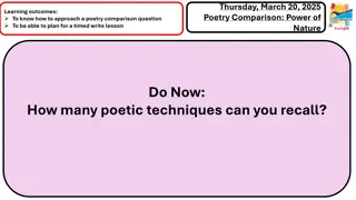 Poetry Comparison Techniques and Structured Analysis