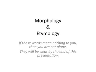 Unveiling the World of Morphology and Etymology
