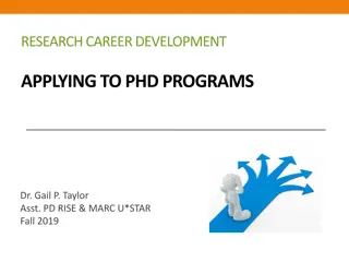 Strategies for Successful PhD Program Applications and Career Development