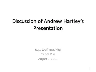 Insights on Statistical Practice and Reduction from Andrew Hartley's Presentation