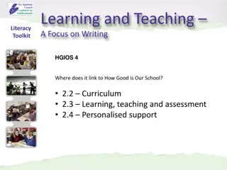 Focus on Writing Literacy Toolkit: Linking Learning and Teaching Strategies