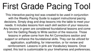 Interactive First Grade Pacing Tool for Instructional Support