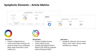 Metrics and Impact Analysis for Scholarly Works