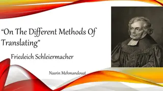 Friedrich Schleiermacher's Theory of Translation