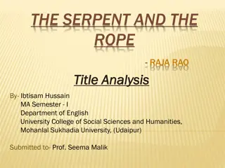 Exploring the Spiritual Depth of 'The Serpent and the Rope'