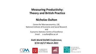 Measuring Productivity Trends in British Economy