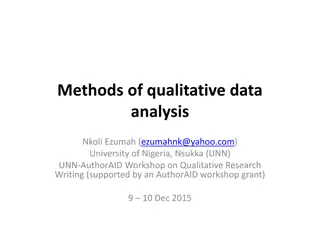 Effective Methods for Qualitative Data Analysis