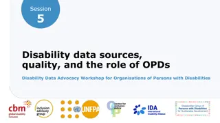 Disability Data Sources, Quality, and Advocacy Workshop Insights