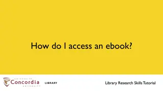 Accessing eBooks: Library Tutorial for Efficient Research Skills
