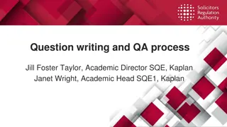Question Writing and QA Process at Kaplan