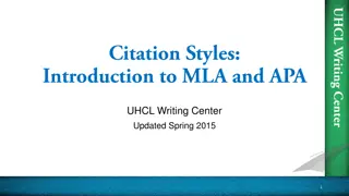 APA and MLA Citation Styles for Academic Writing