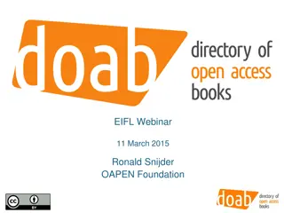 Open Access Books: Empowering Knowledge Sharing
