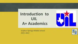 Exciting Opportunities in UIL A+ Academics at Sulphur Springs Middle School