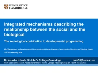 Sociological Contribution to Developmental Programming and Epigenetics