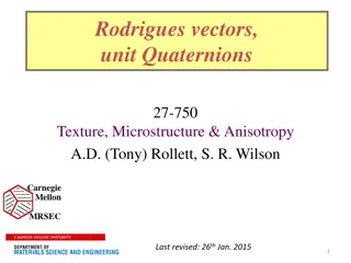 Orientations & Rotations with Rodrigues Vectors and Unit Quaternions