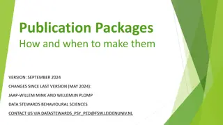 Making Publication Packages: Guidelines and Steps